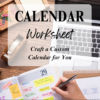 calendar worksheet printable pdf (a4 & us letter)
