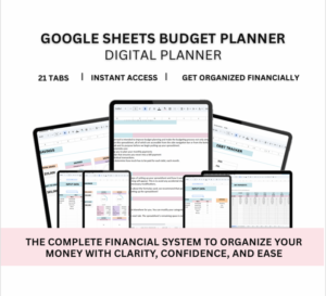Budget planner- google sheets planner